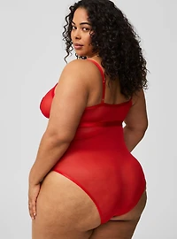 Diamante Mesh Wire-Free Bodysuit