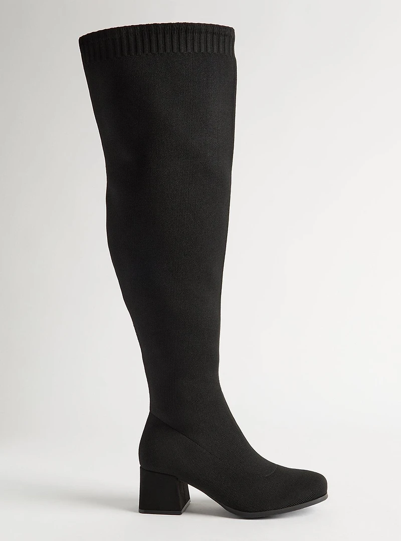 Block Heel Over The Knee Boot (WW)