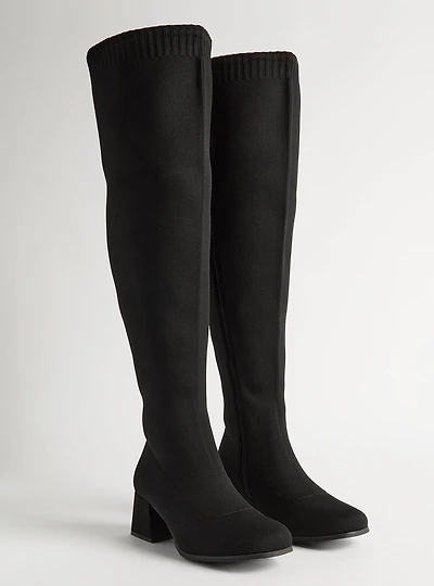 Block Heel Over The Knee Boot (WW)