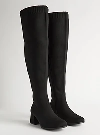 Block Heel Over The Knee Boot (WW)