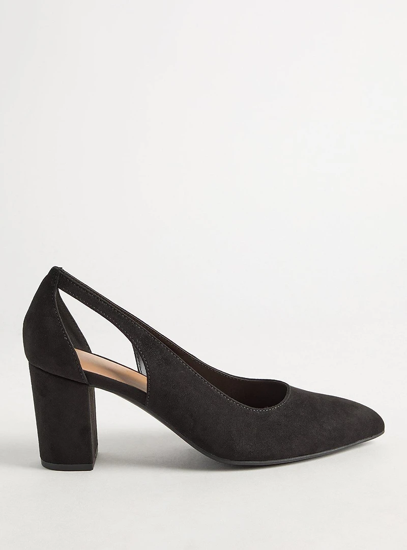 Pointed Toe Cut Out Block Heel (WW)