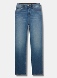 High Rise Straight Elastic Waist Jean