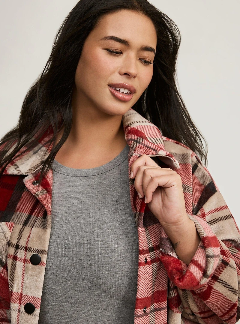 Snap Front Shacket
