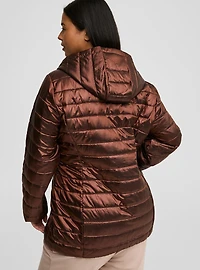 Nylon Shine Puffer Jacket