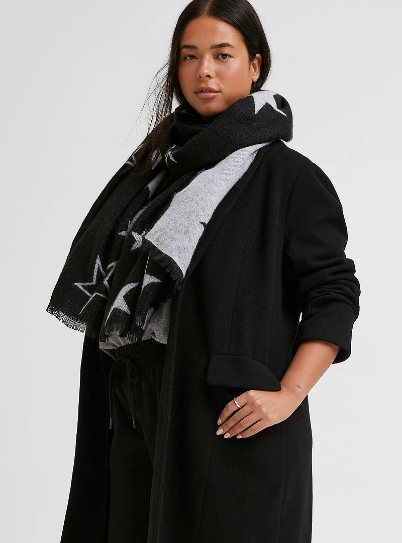Softest Coat Faux Leather Collar Longline
