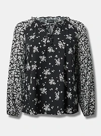 Challis Front Tie Blouse