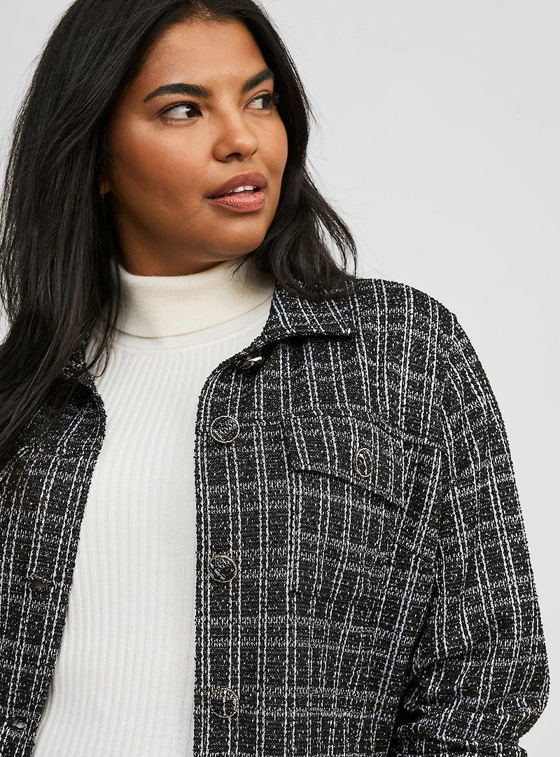 Stretch Boucle Shacket