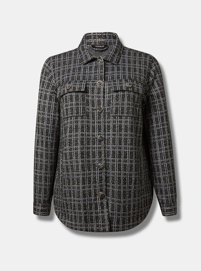 Stretch Boucle Shacket