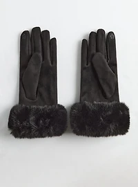 Dressy Fur Trim Gloves