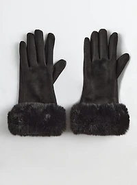 Dressy Fur Trim Gloves