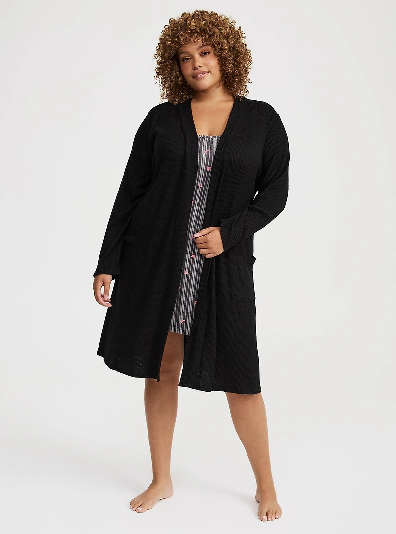 Super Soft Plush Rib Sleep Robe