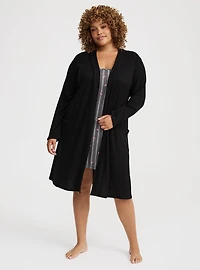 Super Soft Plush Rib Sleep Robe