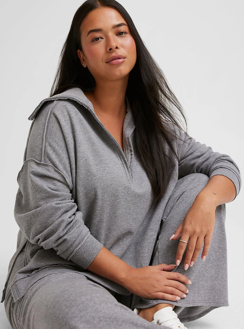 V-Neck Pullover Sweatshirt
