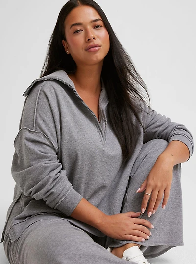 V-Neck Pullover Sweatshirt