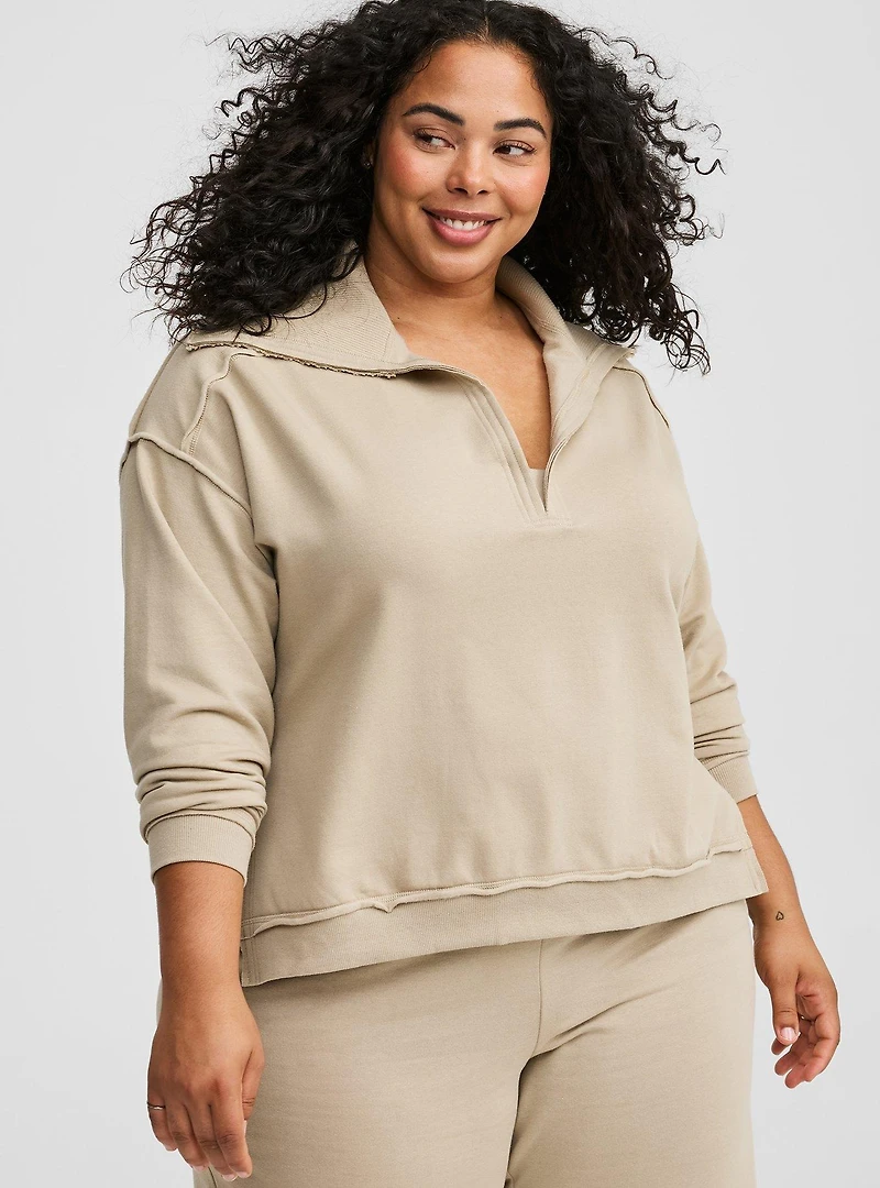 V-Neck Pullover Sweatshirt