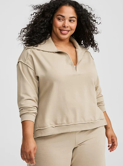 V-Neck Pullover Sweatshirt