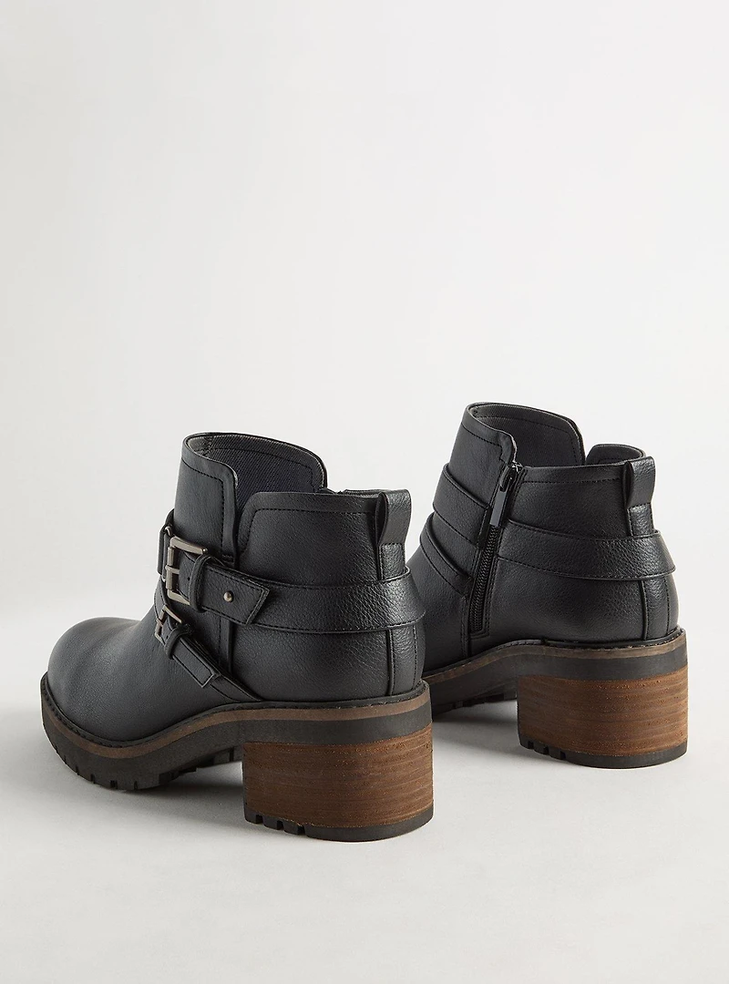 Strappy Lug Ankle Bootie (WW)