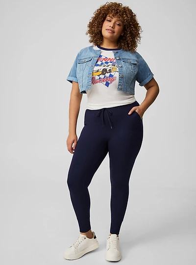 Full-Length Fleece Pocket Jogger Legging