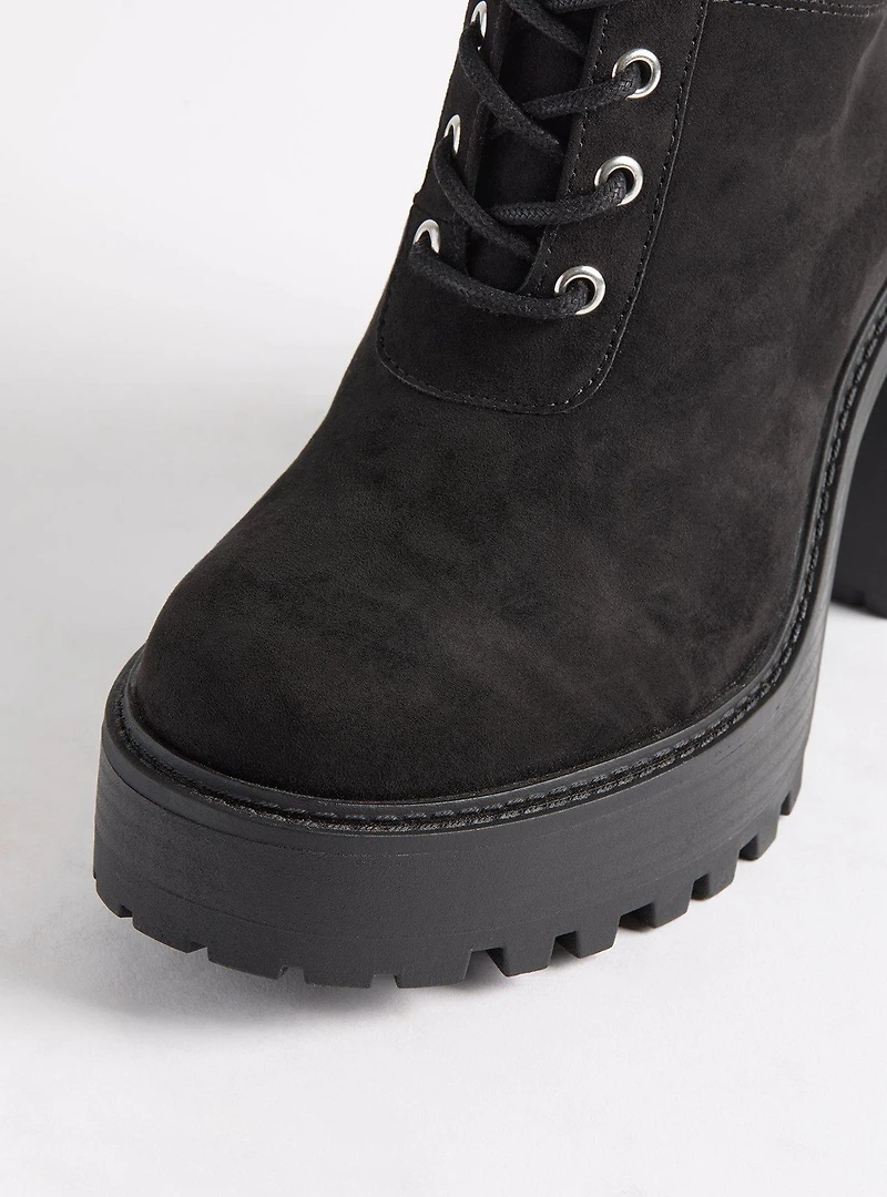 Lace-Up Heeled Knee Boot (WW)