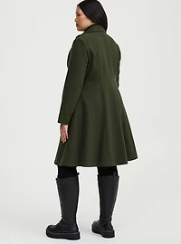 Cozy Zip Front Military Coat