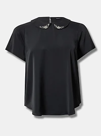 Abbey Bejeweled Collar Top