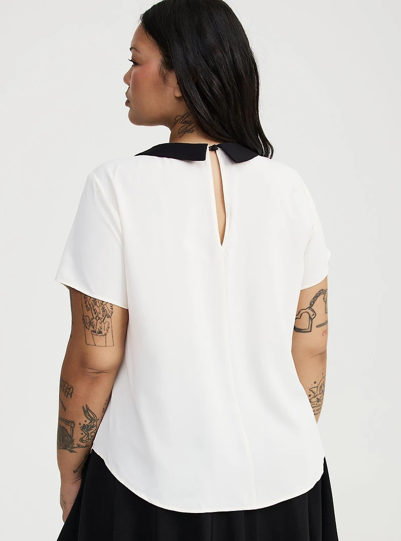 Abbey Bejeweled Collar Top