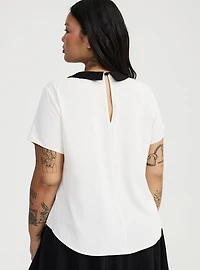 Abbey Bejeweled Collar Top