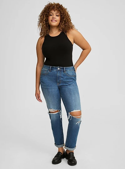 Boyfriend Mid-Rise Denim Jean