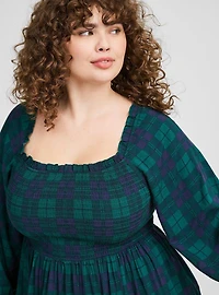 Smocked Bodice Mini Dress
