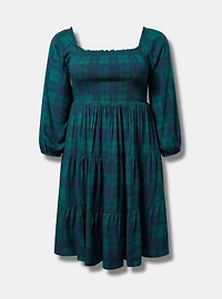 Smocked Bodice Mini Dress