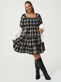 Smocked Bodice Mini Dress