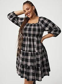 Smocked Bodice Mini Dress