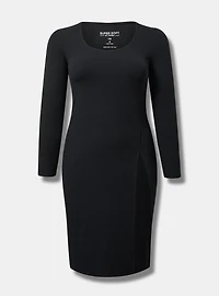 Super Soft Rib Scoop Neck Asymmetrical Hem Top