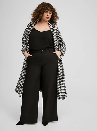 Wide Leg Studio Refined Crepe High Rise Pant