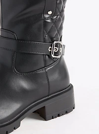 Quilted Sweater Knee Boot (WW)