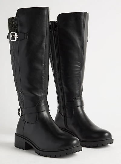 Quilted Sweater Knee Boot (WW)