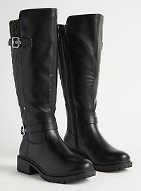 Quilted Sweater Knee Boot (WW)