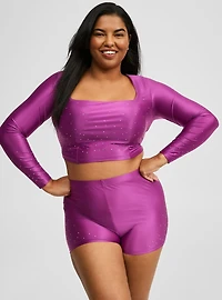 Glazed Scattered Diamanté Shortie Panty
