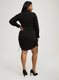 Long Sleeve Button Front Shirt Dress