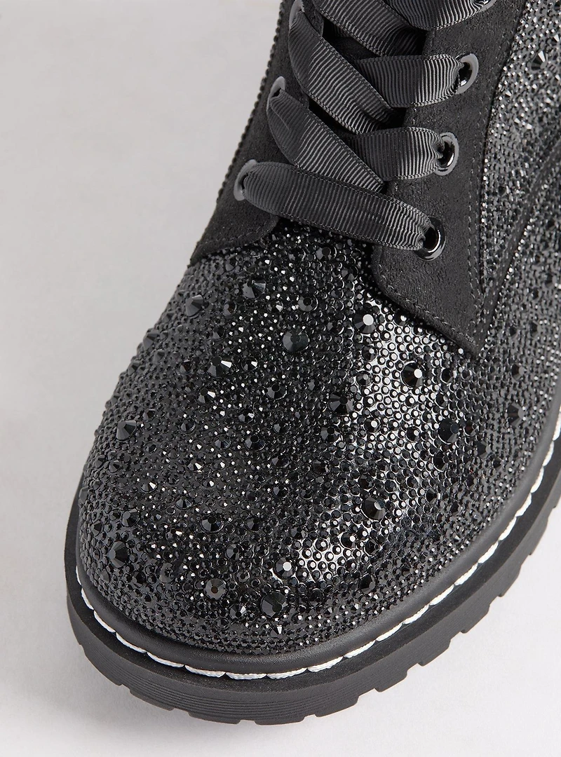 Embellished Laceup Combat Bootie (WW)