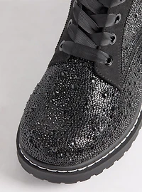 Embellished Laceup Combat Bootie (WW)