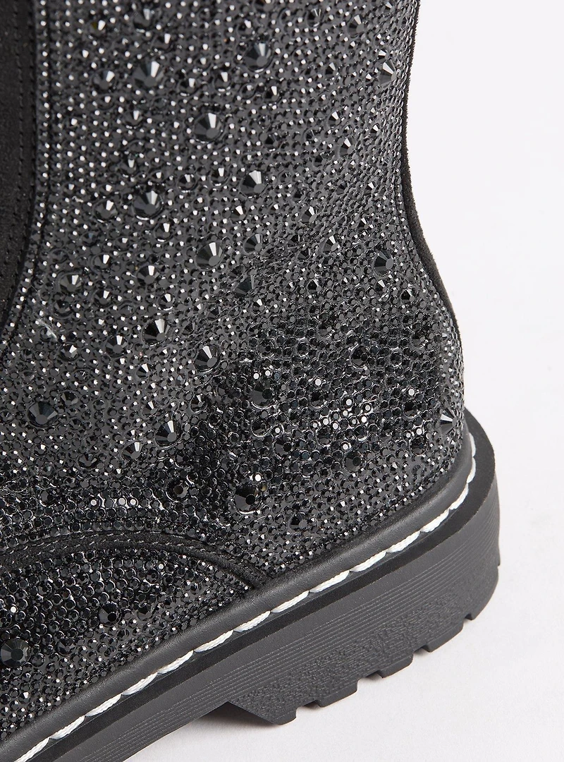 Embellished Laceup Combat Bootie (WW)