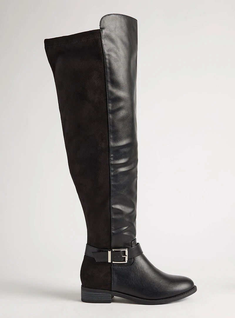 Clean Side Buckle Over The Knee Boot (WW)