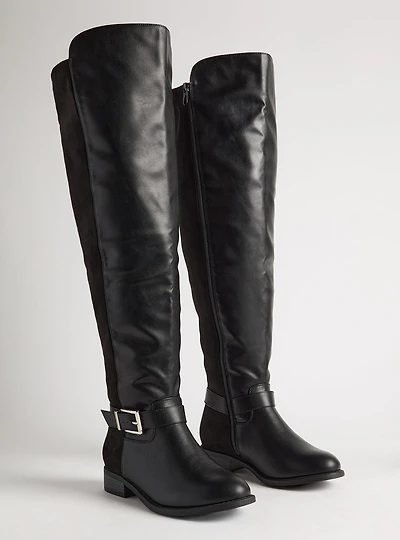 Clean Side Buckle Over The Knee Boot (WW)