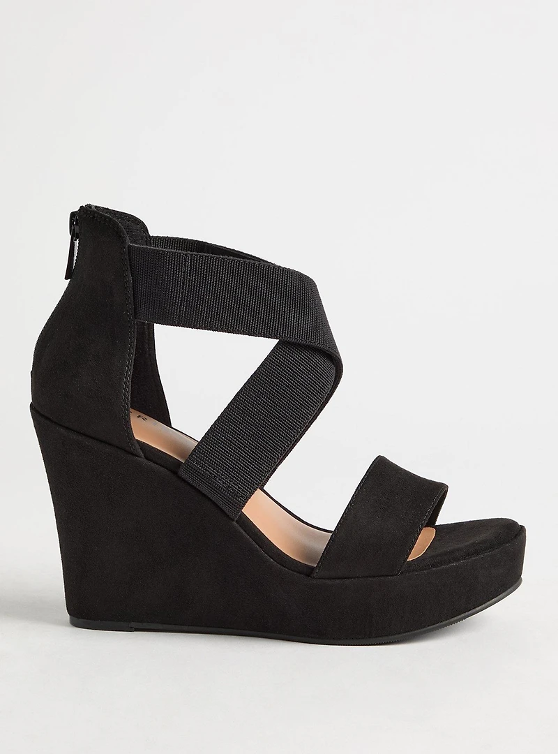 Stretch Cross Band Platform Wedge (WW)