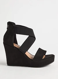 Stretch Cross Band Platform Wedge (WW)