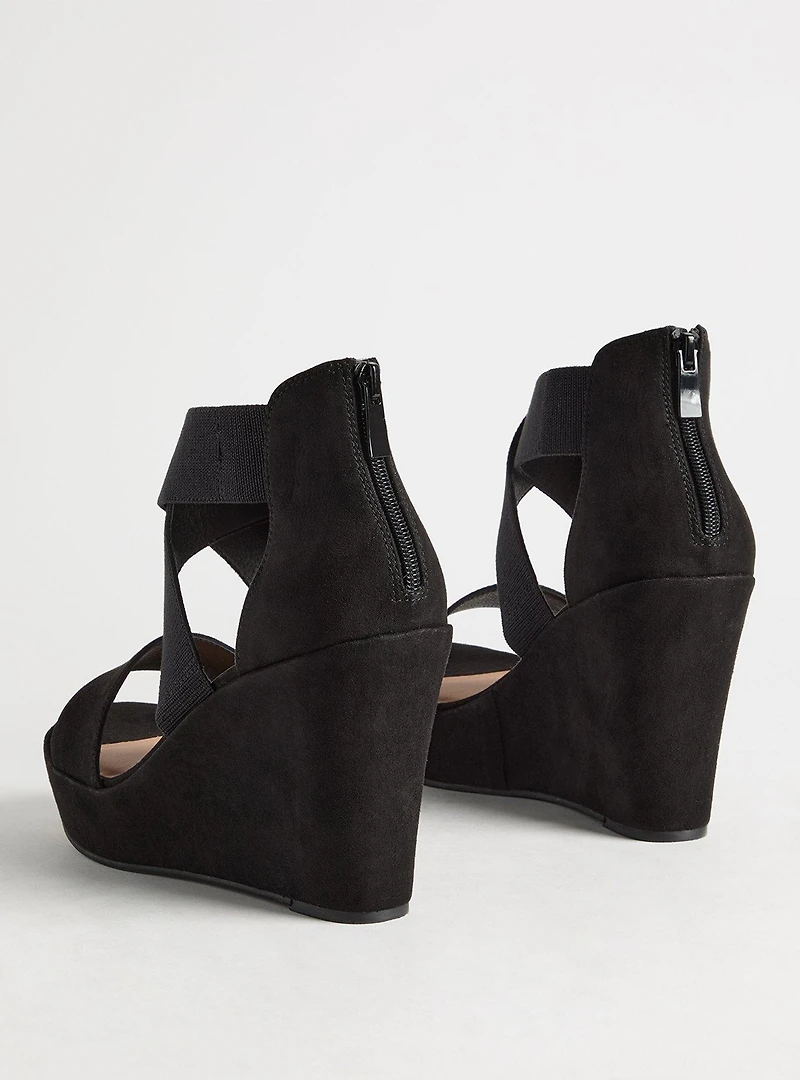 Stretch Cross Band Platform Wedge (WW)