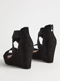 Stretch Cross Band Platform Wedge (WW)