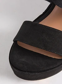 Stretch Cross Band Platform Wedge (WW)