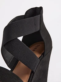 Stretch Cross Band Platform Wedge (WW)